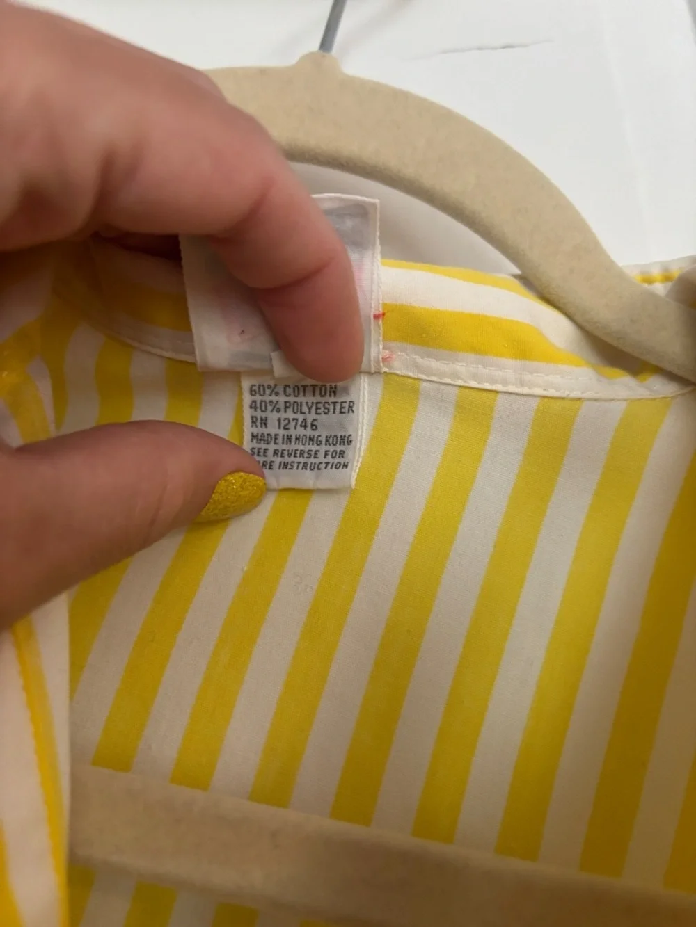 Yellow & White Striped Button-Up Shirt - Picture 4 of 5